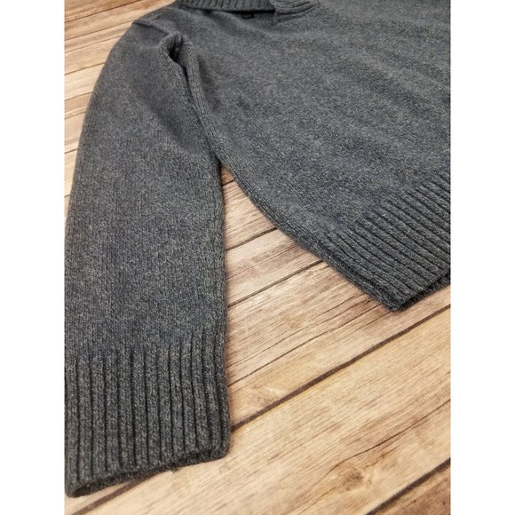Banana Republic Sweater Mens Size Medium Blue Cowl Neck Lambs Wool Blend Casual - Picture 5 of 12